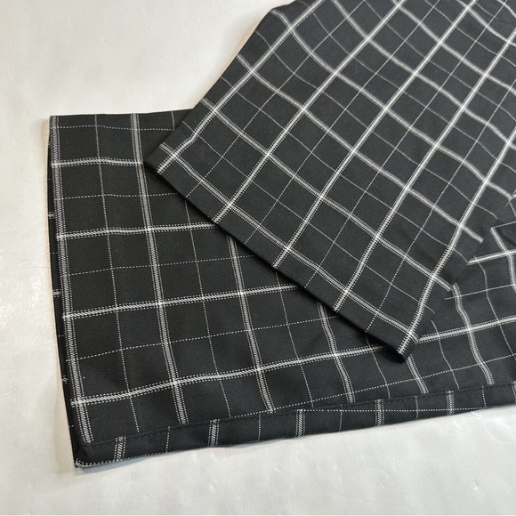 NWT Gap Factory Sz L Twill Black Plaid Easy Pants Pull On Tapered Ankle Mid Rise - Picture 9 of 10